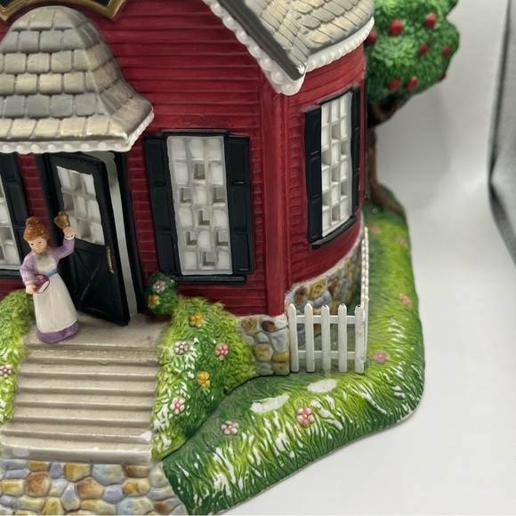 PartyLite Olde World Village Tea Light House #5 School House Exclusive - Picture 9 of 16